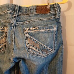 BKE Jeans The Buckle sz 26R Sabrina Boot Designer Denim Dark (30x30) Slim Boot